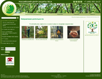 внутренняя страница сайта Российский центр защиты леса